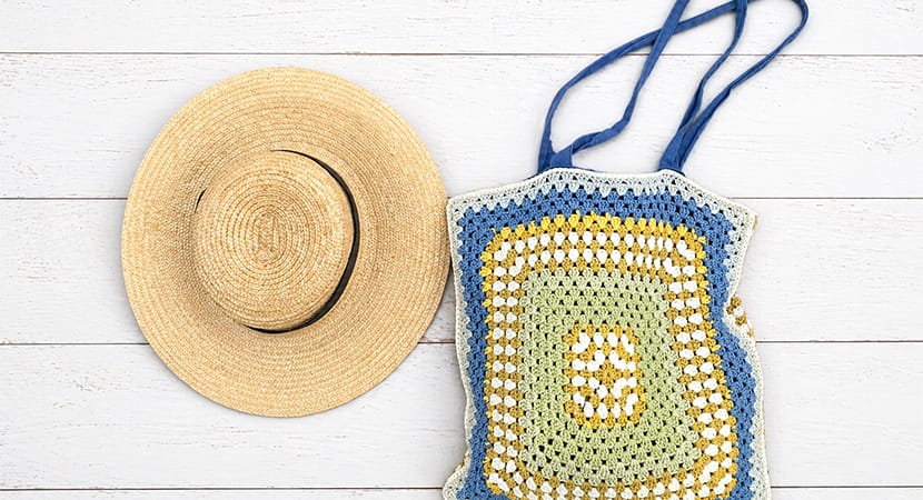 Granny Square Tote Bag with lining