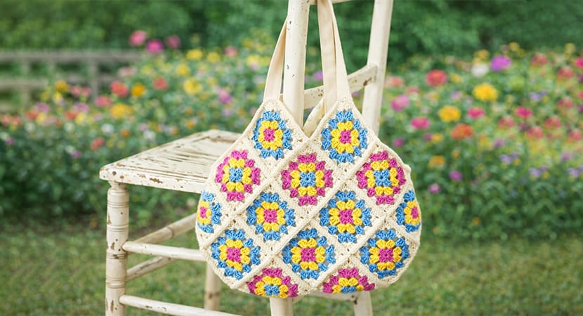 granny square crochet market bag pattern