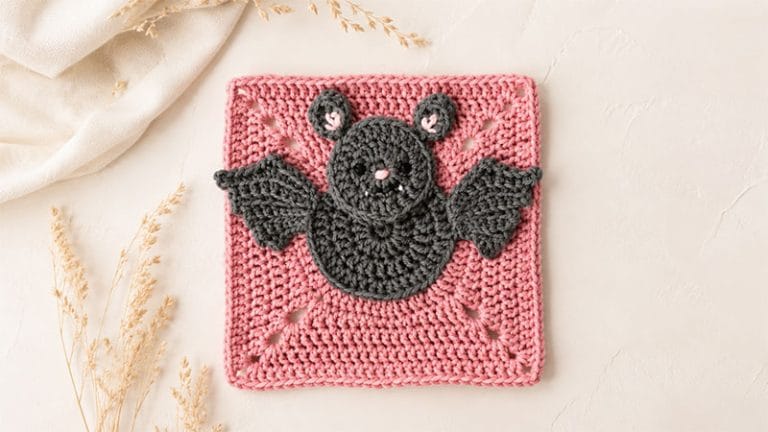 Crochet Bat Granny Square