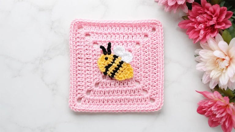 Crochet Bee Granny Square