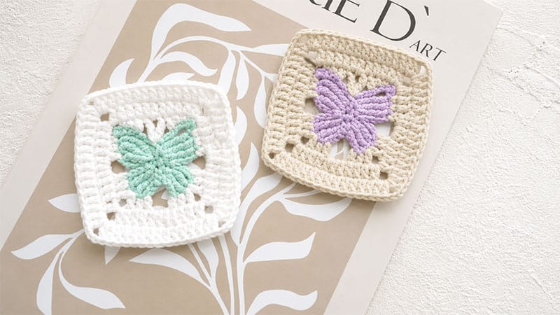 Crochet Butterfly Granny Square