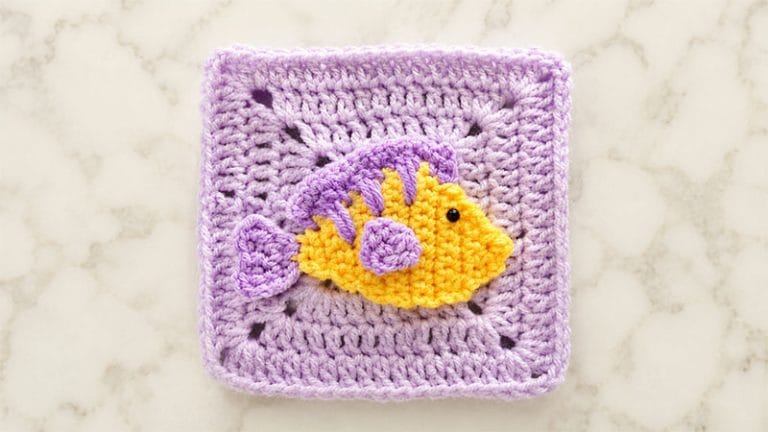 Crochet Fish Granny Square
