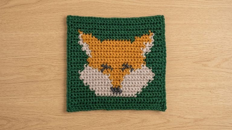 Crochet Fox Granny Square