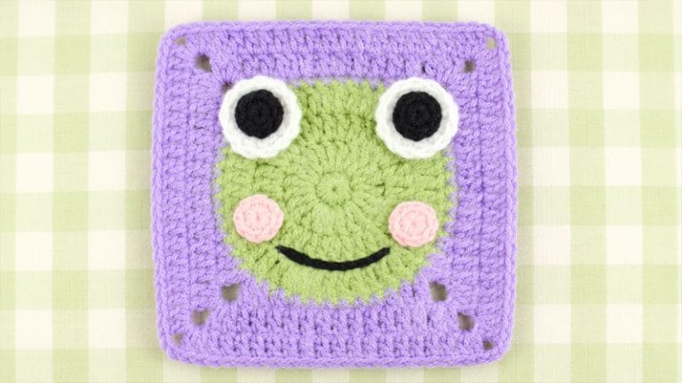 Crochet Frog Granny Square