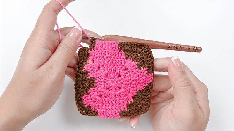 Crochet Heart Granny Square Pattern