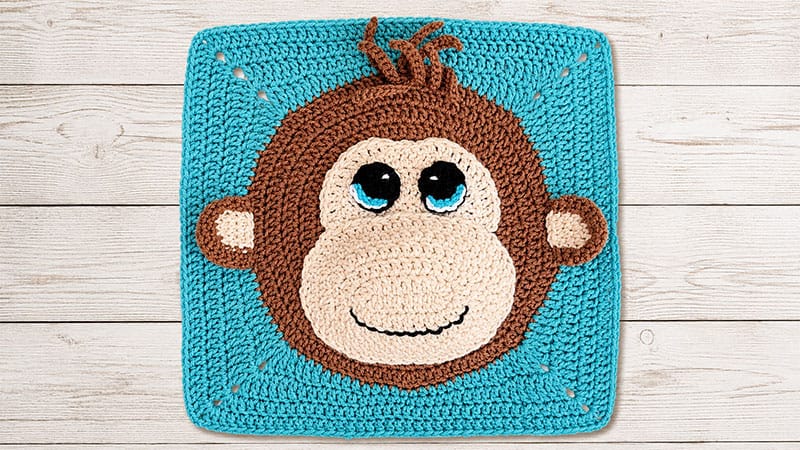 Crochet Monkey Granny Square