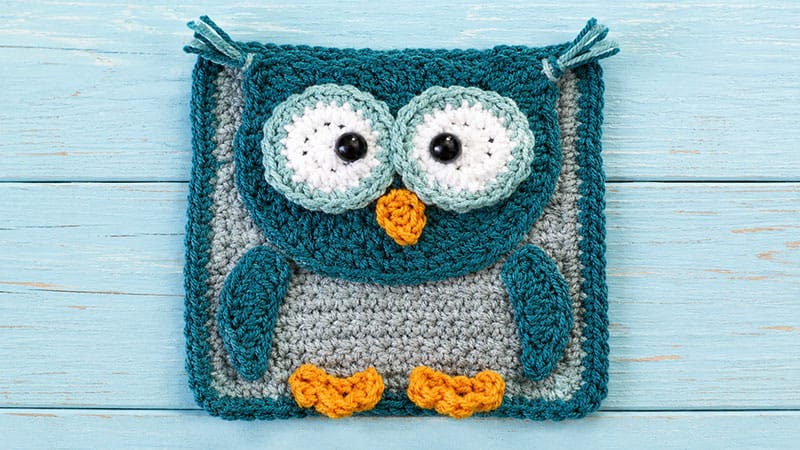 Crochet Owl Granny Square