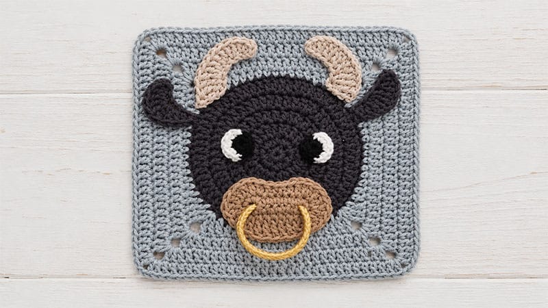 Crochet Ox Granny Square