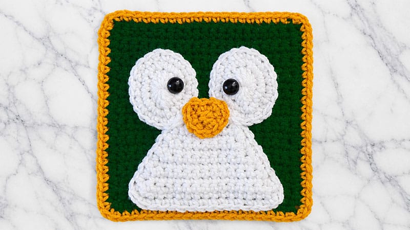 Crochet Penguin Granny Square
