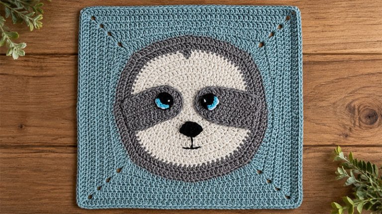 Crochet Sloth Granny Square