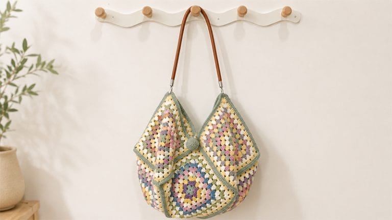 Granny Square Beach Bag