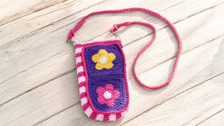 Granny Square Phone Bag