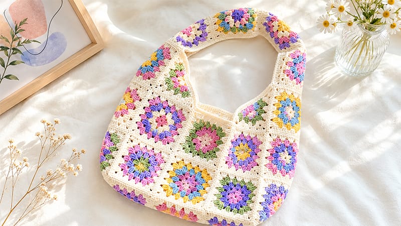 Granny Square Shopping Bag