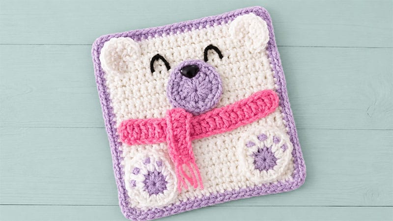 Polar Bear Crochet Square