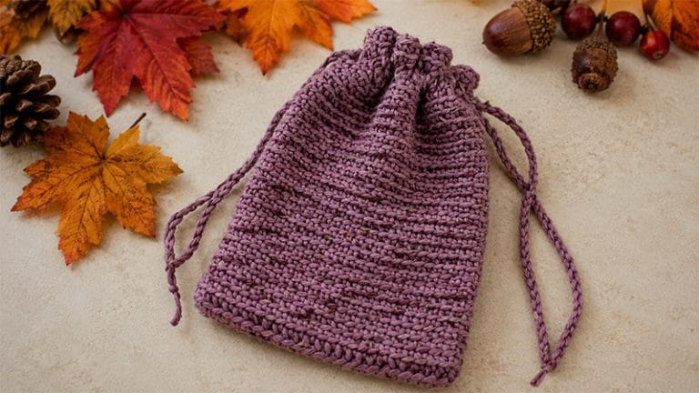 Crochet Drawstring Pouch