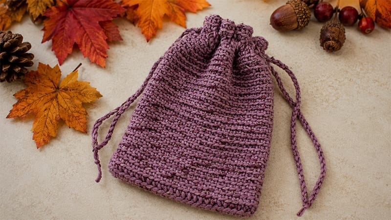 Crochet Drawstring Pouch