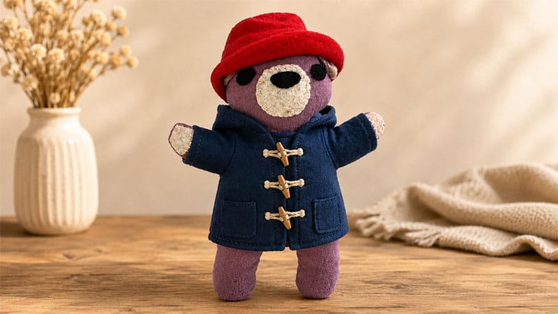 Paddington Style Bear with Coat & Hat