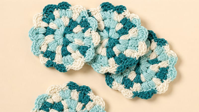 Reusable Crochet Flower Face Scrubbies