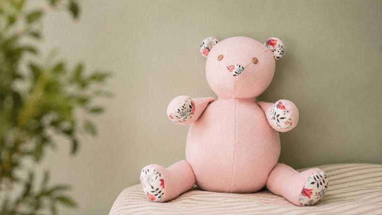 Wool + Liberty Teddy Bear
