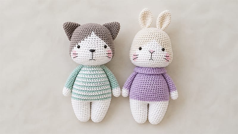 Cat And Bunny Amigurumi