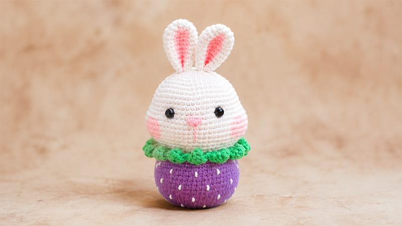 Plush Strawberry Bunny Amigurumi